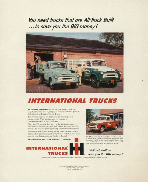 1956 International Truck Advertising Proof a