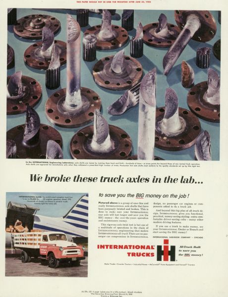 1956 International Truck Advertising Proof