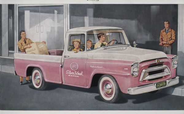 1957 International A-100 Truck Postcard