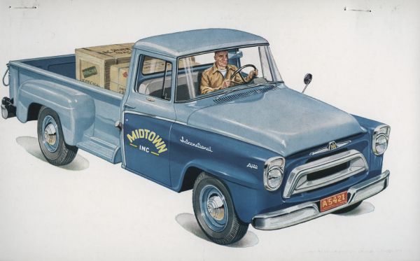 1957 International A-120 Truck Postcard