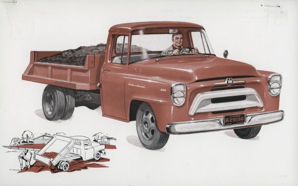 1957 International A-130 Truck Postcard