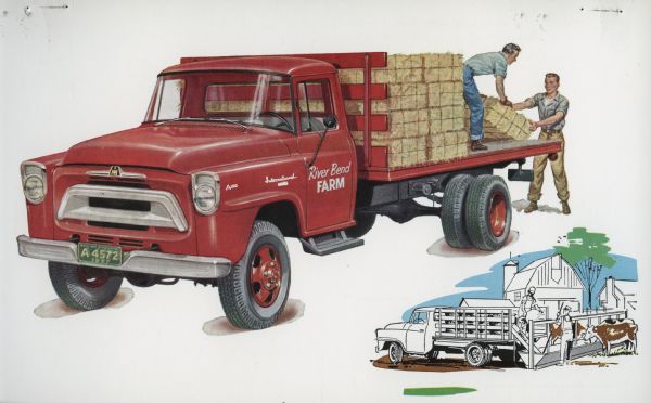 1957 International A-160 Truck Postcard