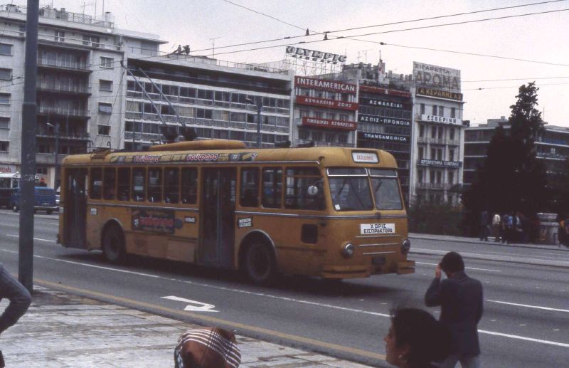 1960 Trolleybus in Athens (1981). Produced by Lancia-Casaro-CGE