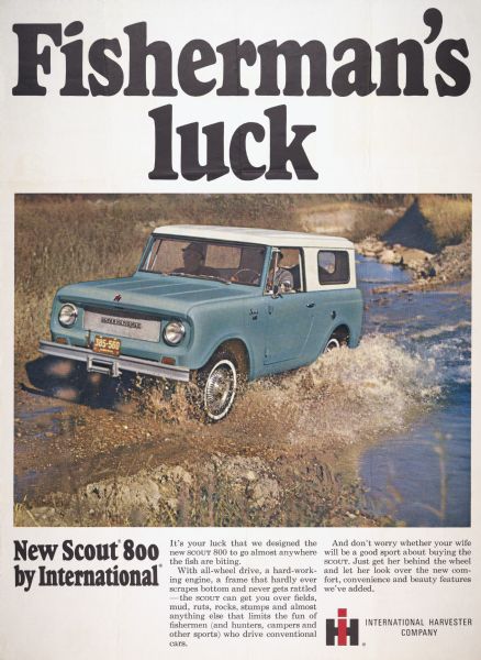 1966 International Scout 800 Advertising Poster