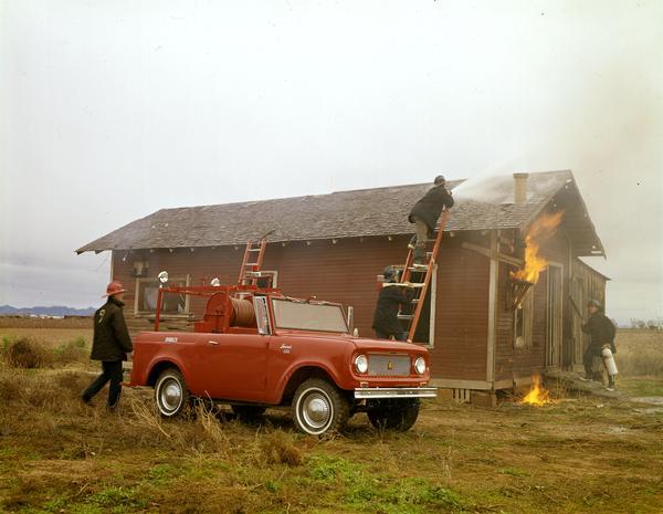 1969 Fire Fighters Practice with International Scout Fire Truck