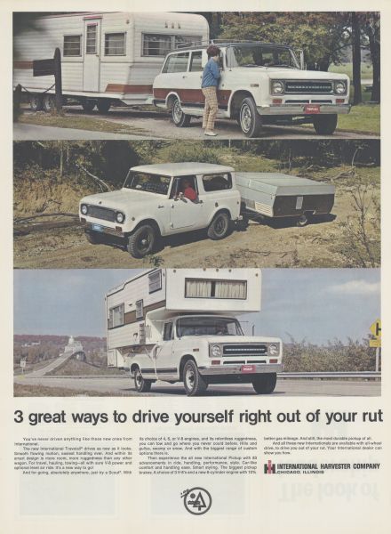 1969 International Trucks and Campers Advertising Poster