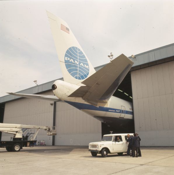 1970 Tail of Boeing 747 and International Scout