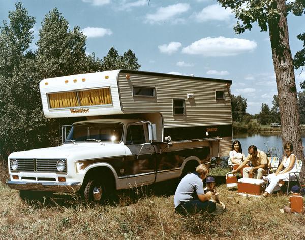 1972 Camping with International 1310 Camper