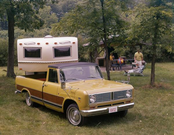 1972 Family Camping with International Pickup and Camper