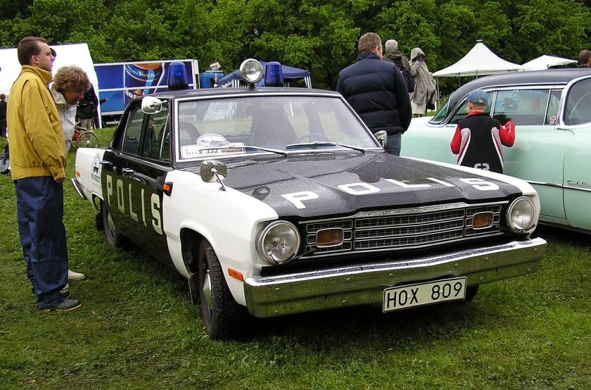 1974 Plymouth Valiant Swedish police car