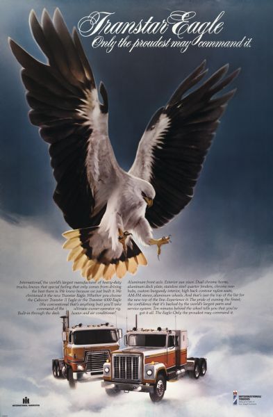 1975 International Transtar Eagle Truck Advertising Poster