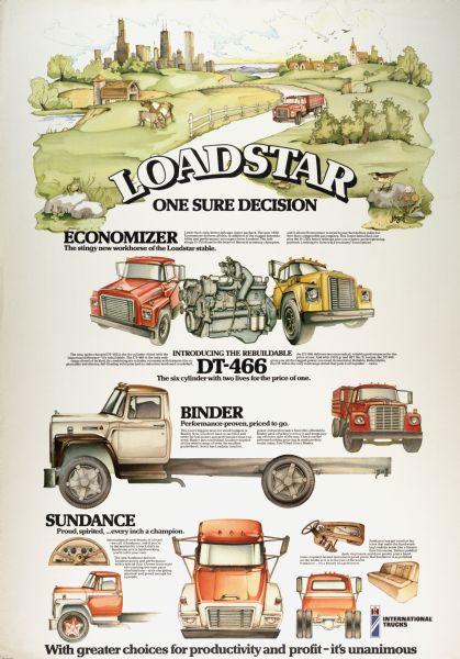 1976 International Loadstar Truck Advertising Poster