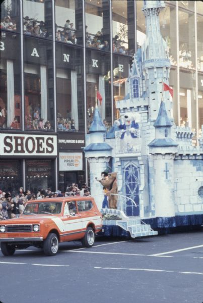 1976 International Scout Truck Towing Disney Castle Themed Float