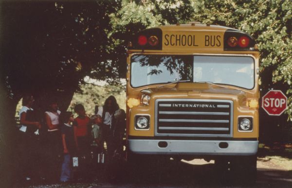 1978 Children Boarding S-Series IH School Bus