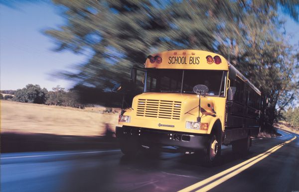 1990 IH School Bus In Motion