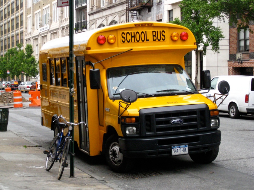2008 Type A school bus (Trans Tech Model DW6158) with a 2008 Ford E-450 chassis