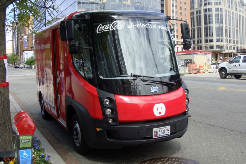 Coca Cola eStar electric truck at Washington D.C.