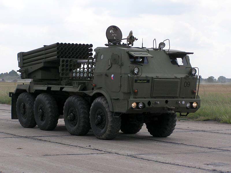 Armored czech Tatra T813 truck as rocket launcher RM-70