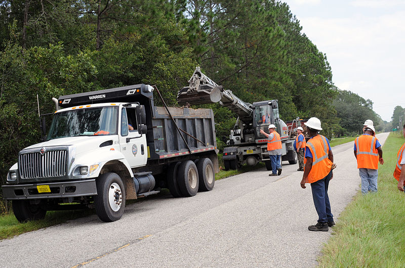 FEMA - 38851 - County Road crew cleans storm drainage ditches