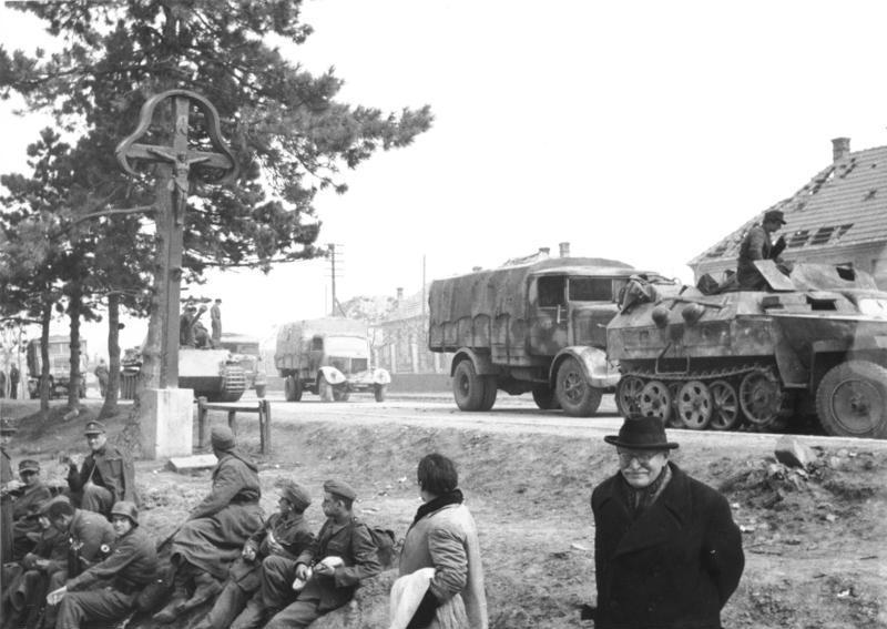 Ungarn, Richtung Plattensee, etwa 15.-20. März 1945