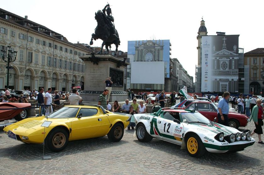 Lancia Stratos HFs at the Lancia centenary celebrations in Turin in 2006