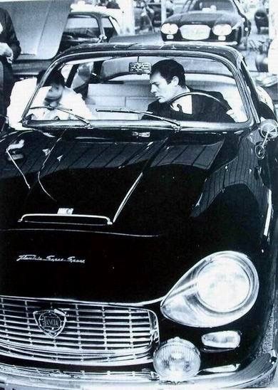 Marcello Mastroianni & his Lancia Flaminia Super Sport Zagato