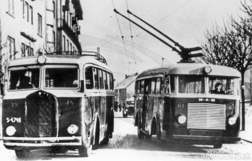 Tatra 27-91 + MAN Trolleybus in Bratislava