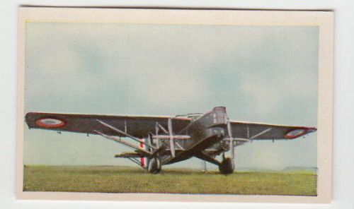 1934 Airplane Card Farman F 211 France French Air