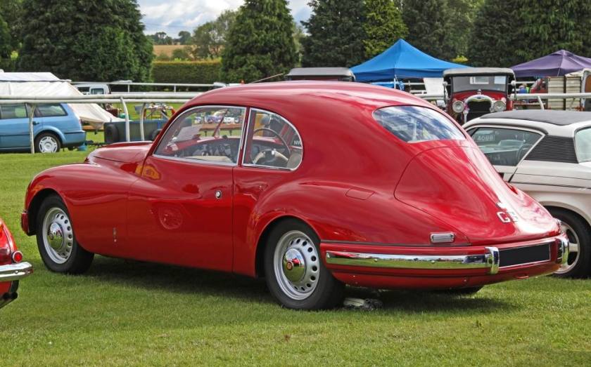 Bristol 401 Series III.  The Series III cars had rear lights above and parallel to the bumpers.  The body was based on a  Carrozzeria Touring  design and was fabricated in aluminium on a lightweight tubular chassis