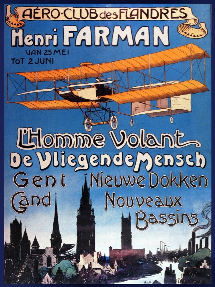 aero-club-de-flanders-heri-farman-plane-over-town-poster-home-office-art