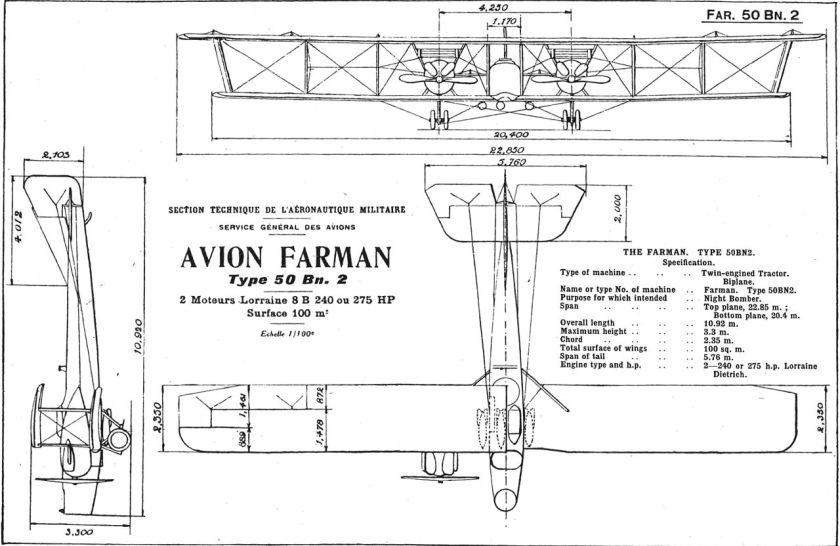 Farman 50 Bn.2 two seat twin engine night bomber
