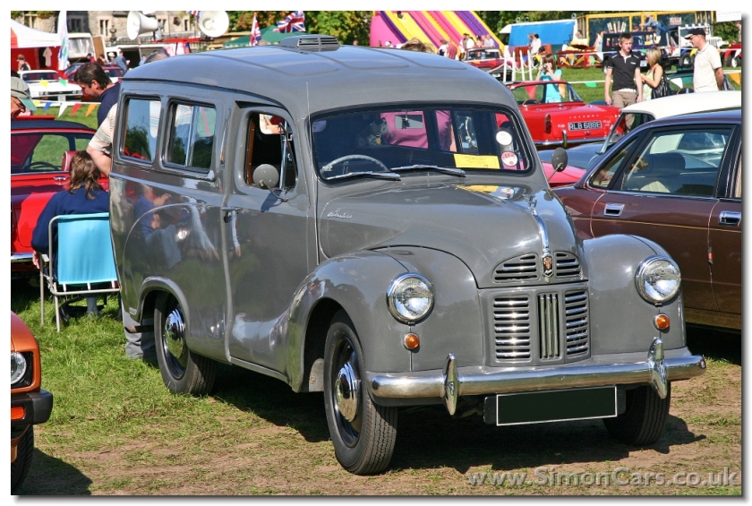 Austin GP4 A40 Countryman. Launched in 1949, the A40 Countryman provided an Estate car by using the Van as a base. This model continued even after the Somerset replaced the Devon and 35,000 were sold until 1956.