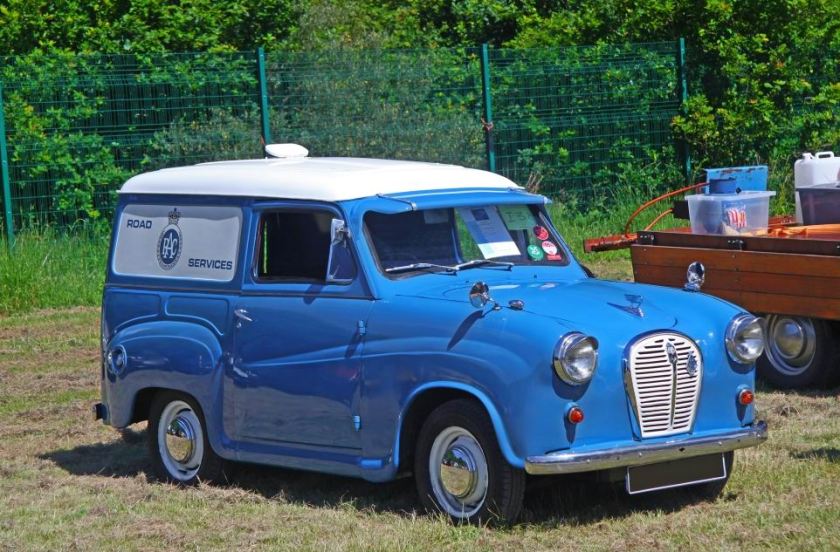 Austin A35 RAC Van 1967.  The AV8 Austin A35 Van was available until 1968, the last versions being offered with the 848cc engine for local journeys.