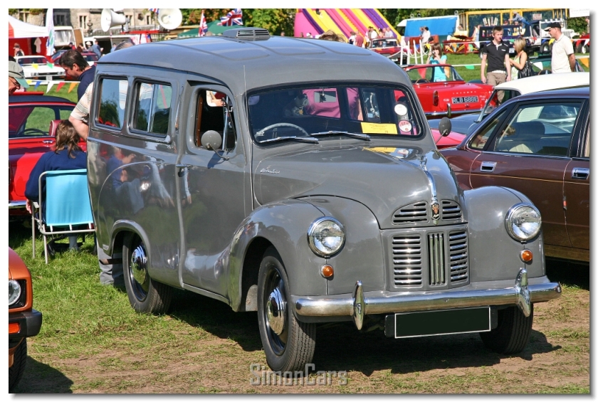 Austin GP4 A40 Countryman. Launched in 1949, the A40 Countryman provided an Estate car by using the Van as a base. This model continued even after the Somerset replaced the Devon and 35,000 were sold until 1956.