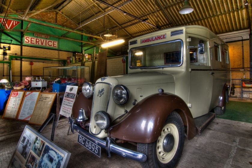 Following a great day at Software Craftsmanship, Jason and I had a wonder around the grounds at Bletchley Park. I'd already spotted vintage cars on the internet so had already got my Tokina mounted ready for these kind of shots.  We walked up the two garages, me stopping at each car to get bracketed exposures, and this Austin Ambulance was joint favourite. I do have another car I will upload soon, but a little more post processing will be needed...