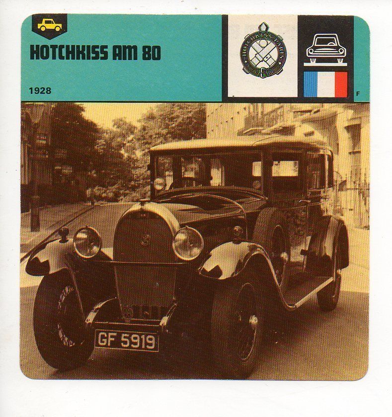 1928 Hotchkiss AM 80 - The Vehicles - GT &amp; Production - Auto Rally Card