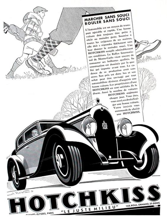 1932 Hotchkiss Le juste milieu ad