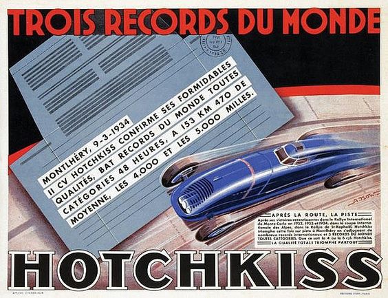 1934 Hotchkiss record race ad