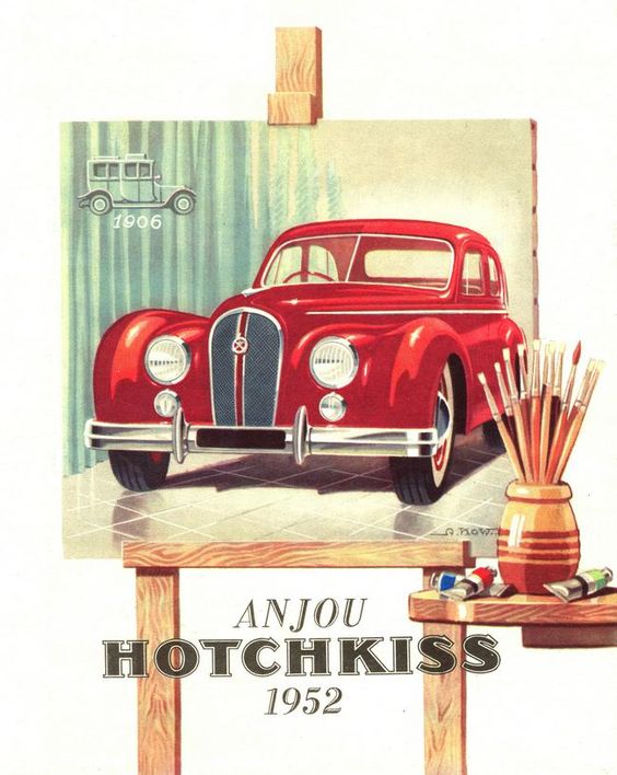 1952 Advertising Hotchkiss Anjou