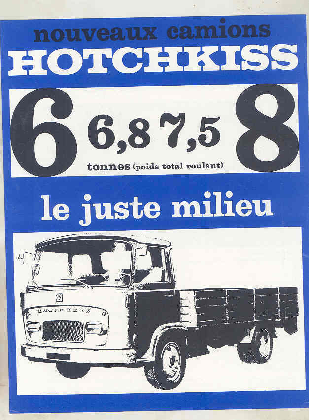 1966 Hotchkiss 6-8 Ton Truck Brochure French wu7886