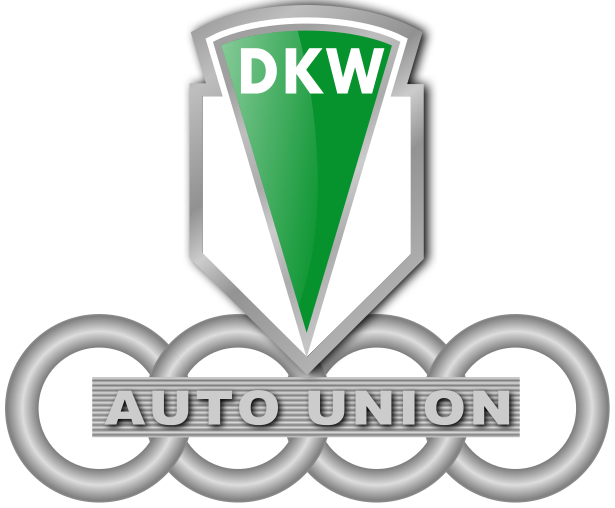 DKW-Logo – die vier Ringe der Auto Union entsprechen den vier Marken Audi, DKW, Horch und Wanderer