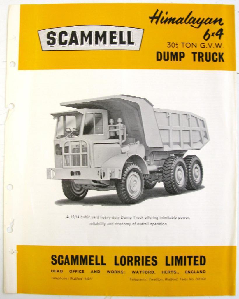 SCAMMELL Himalayan 6x4 Original Commercials Sales Sheet