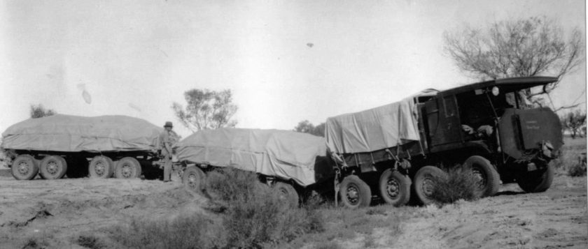 1934 Aec Govt Roadtrain On Its Way Maiden Journey To Alice Springs In May 1934
