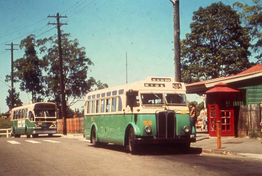 1952 2521 AEC Regal III with 3521 behind 2521