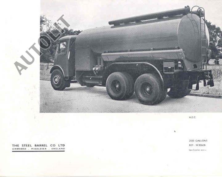 1954 AEC Steel Barrel Tank Truck Sales Brochure
