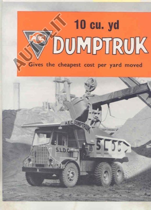 1961 AEC Barreiros Spain 10 Yard Construction Dump Truck Brochure Spanish a