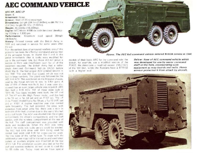 AEC 6x6 Armoured Command Vehicle