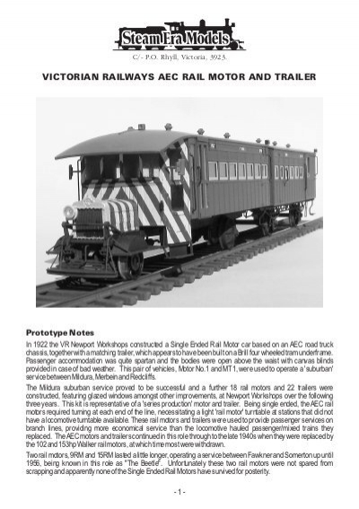 victorian railways aec rail motor and trailer