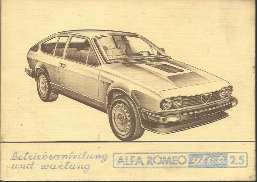 1980 Alfa Romeo GTV 6 2,5 brochure