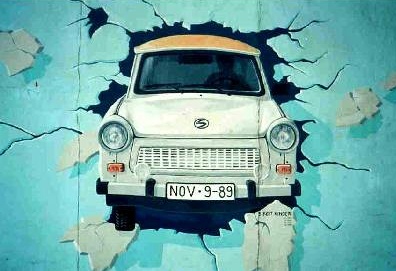 Berlin Wall Trabant grafitti